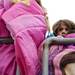 A viewer stays warm with a blanket on Sunday. Daniel Brenner I AnnArbor.com